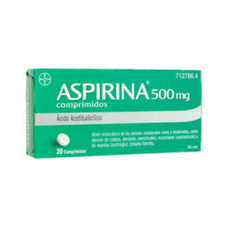 Aspirina 500 mg 20 comprimidos